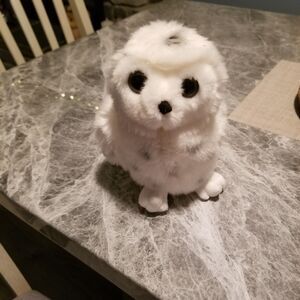 Plush white owl like new with tags
